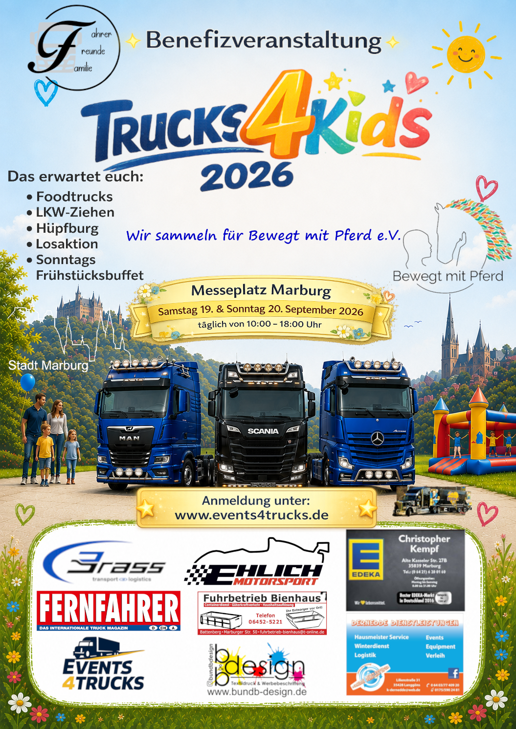 Plakat Trucks4Kids Marburg 2026